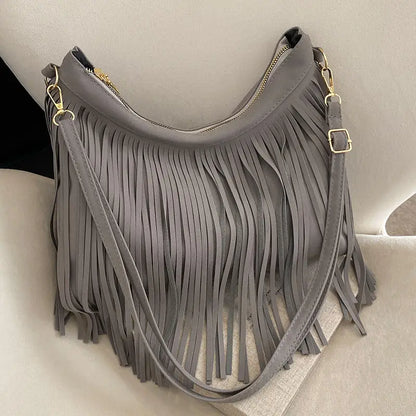 Tassel Ball Leather Mini Crossbody Bags
