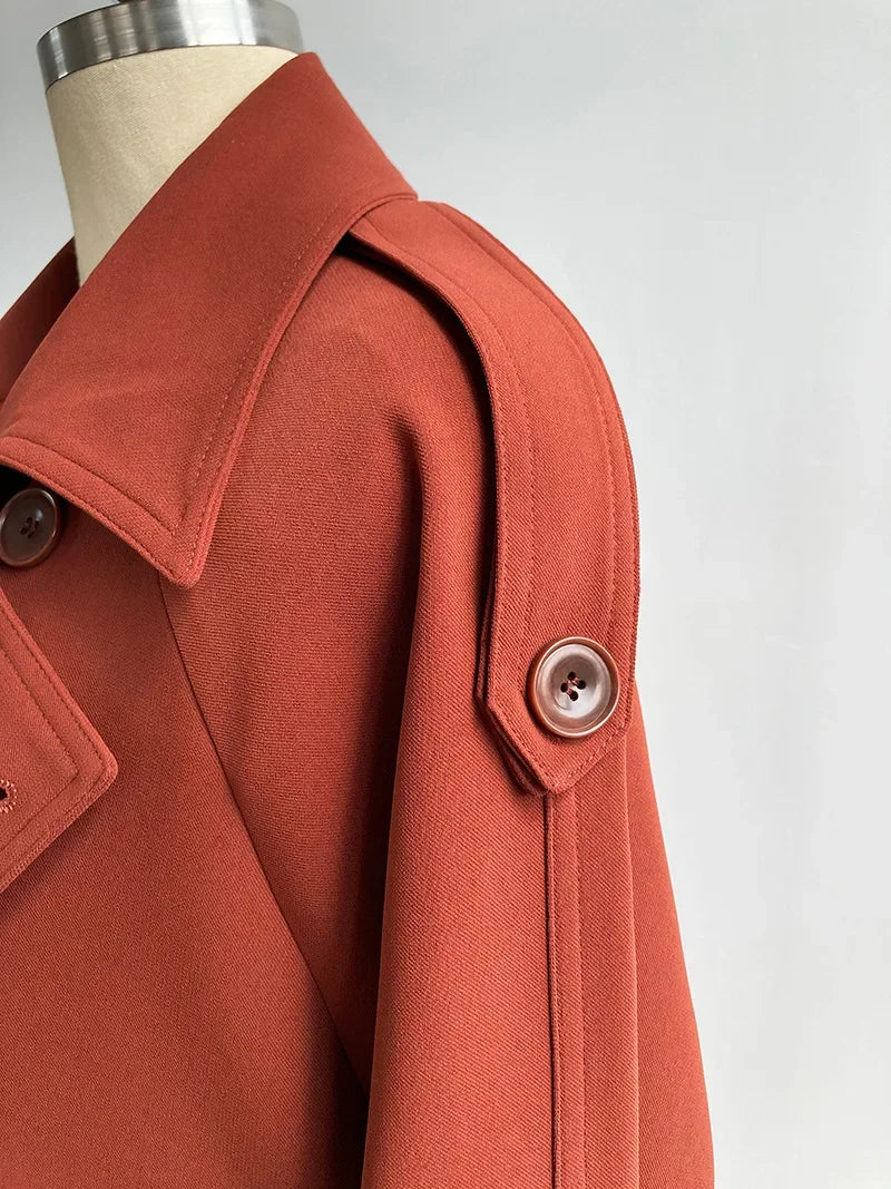 Women Vintage Windbraker Trench Coats