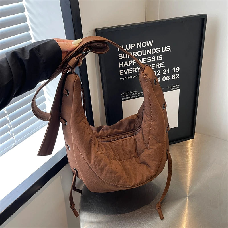 New Womens Crossbody Bags Large Capacity Luxury Shoulder Bag Soft Casual Travel Hobo Vintage Sac