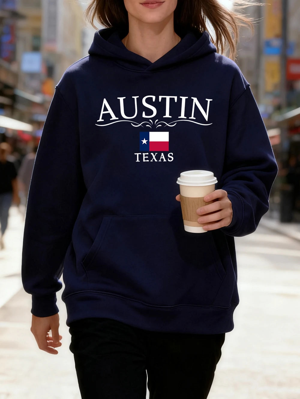 1845 Texas Austin Fleece Warm Hoodies