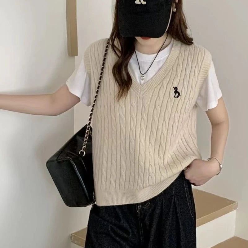 Fantastic Vest Sleeveless Knitted Crop Sweater