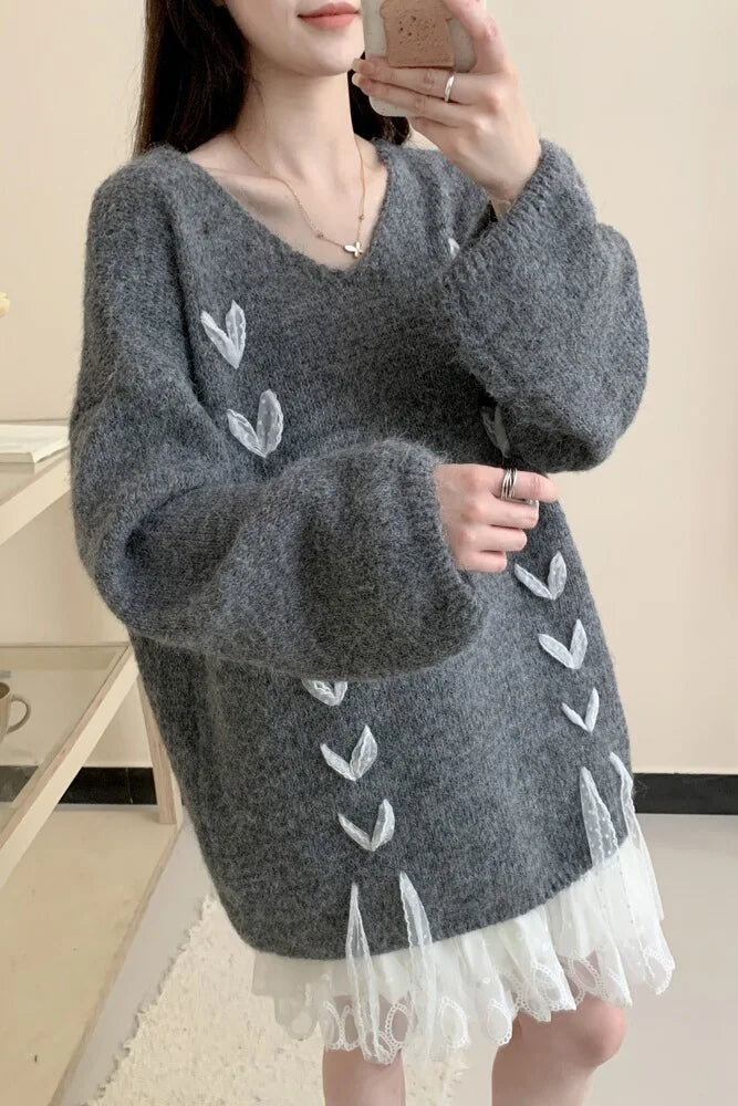 2025 Fall Winter White Knitted Sweater For Women Fashion Sweatshirt Luxury Designer Knit Pink Elegant Tops