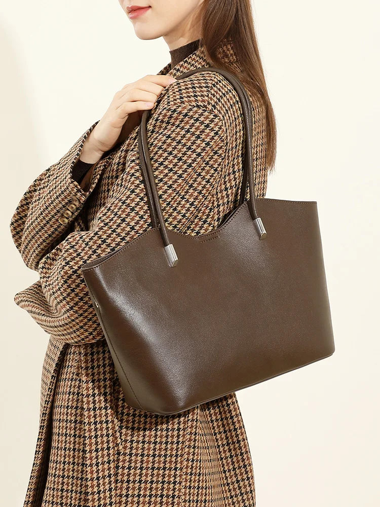 Genuine Leather Soft Designer Large Capacity Handbags For Women