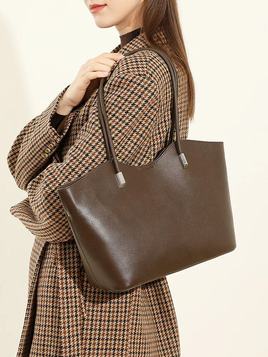 Genuine Leather Soft Designer Large Capacity Handbags For Women