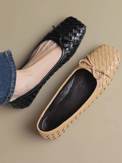 Women Stylish Flats Designer Weave Loafers