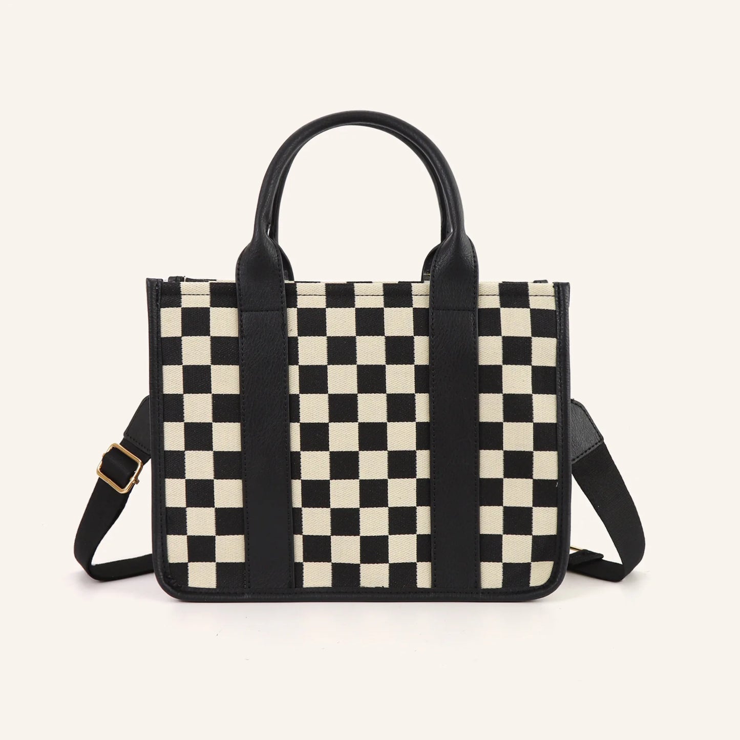 Retro Game Checkerboard Mini Fabric Flap Crossbody Sling Bags