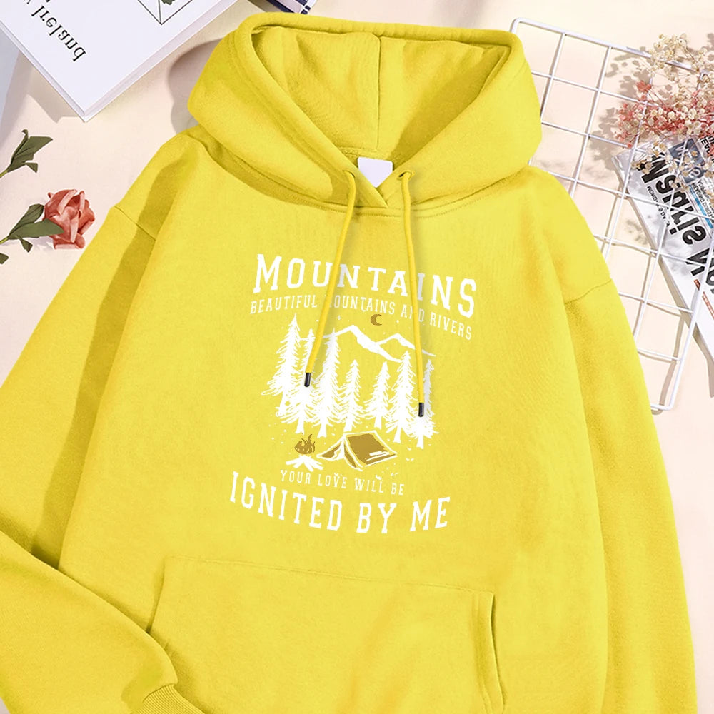 North Carolina Great Smoky Mountains Printed Cotton Hoodies