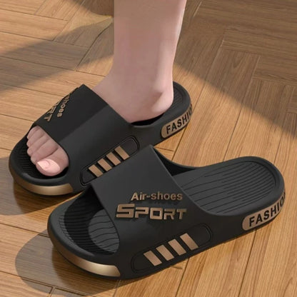 Non Slip Home Slippers Soft Sole Indoor Bathroom Flip Flops For Women Men Couples House Sandals Big Size