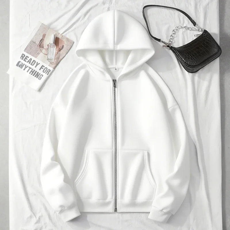 Casual Zipper Closure High Quality Women Hoodies