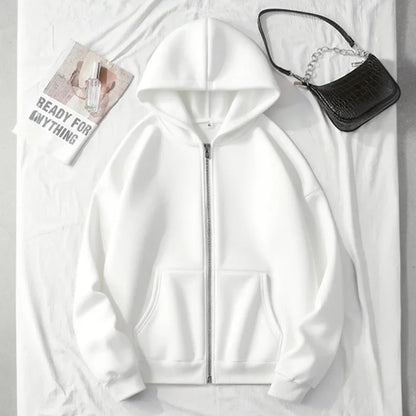 Casual Zipper Closure High Quality Women Hoodies