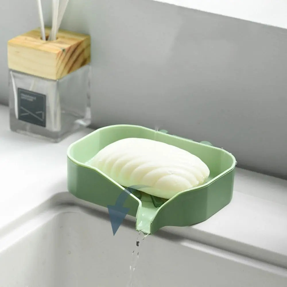 New Transparent Plastic Wall Mounted Drain Soap Box