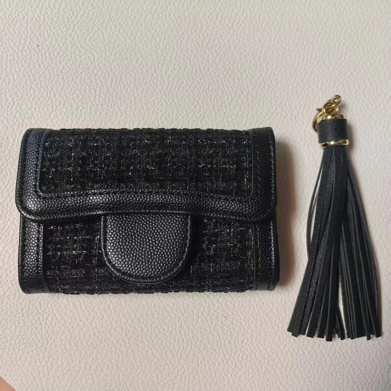 Women S Leaf Tassel Decoration Coin Wallets