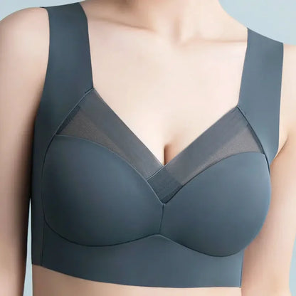 Plus Size Bra For Women Seamless Push Up Backless Bralette Wide Band Breathable Gathered Beauty Back Bras