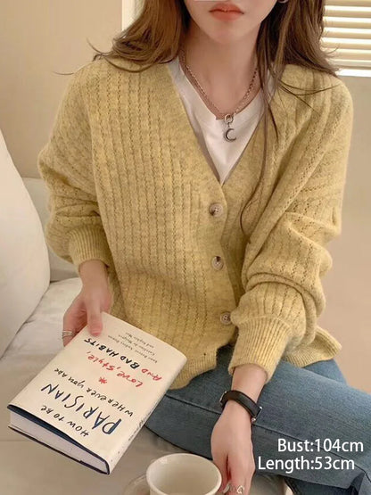 Women Autumn Winter Oversize Knitted Casual Cardigan