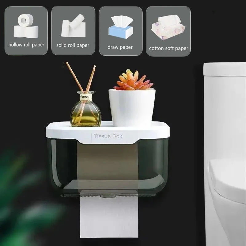 Multifunctional Wall Mounted Waterproof Toilet Paper Holder