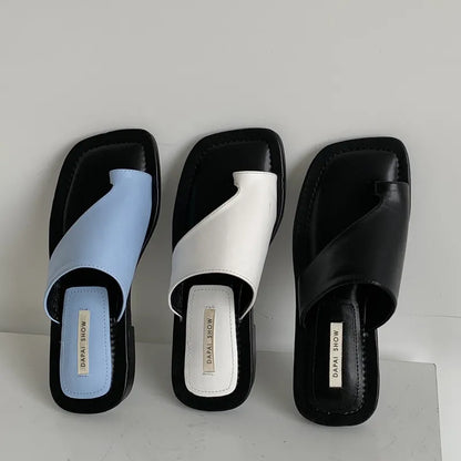 New Style One Finger Women Flat Slippers