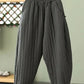 M-4XL Oversized Thicken Ankle-Length Down Cotton Warm Pants