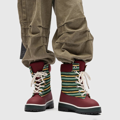 Womens Men Increased Strong Outsole Toe Boots