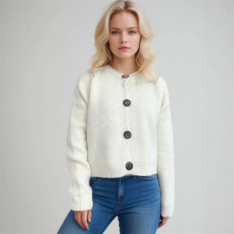 2025 Winter Women S Solid Color Cardigan Knitted Loose Fit Xxl Sweater Coat With Pockets Black