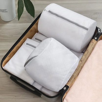 Reusable Zipper Closure Durable Mesh Laundry Bag for Sneakers Clothes Socks