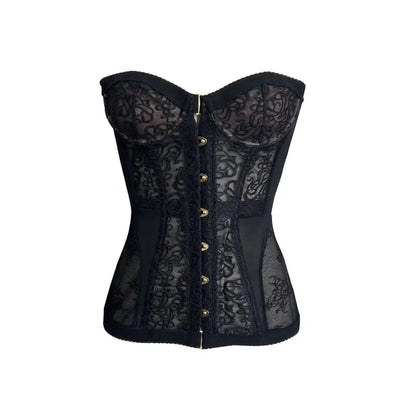 Womens Sleeveless Sexy Strapless Corset Crop Tank Top
