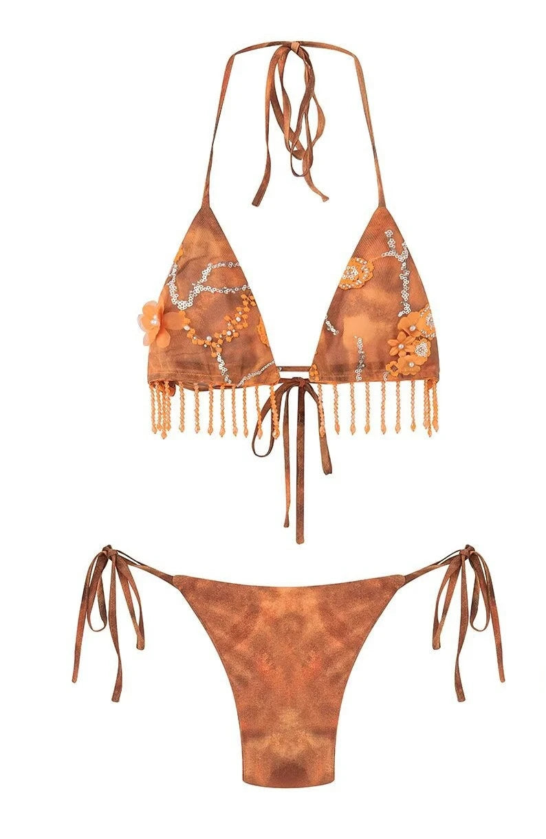 Afro Brazilian Style Plus Size Beach Dress Bikini Set