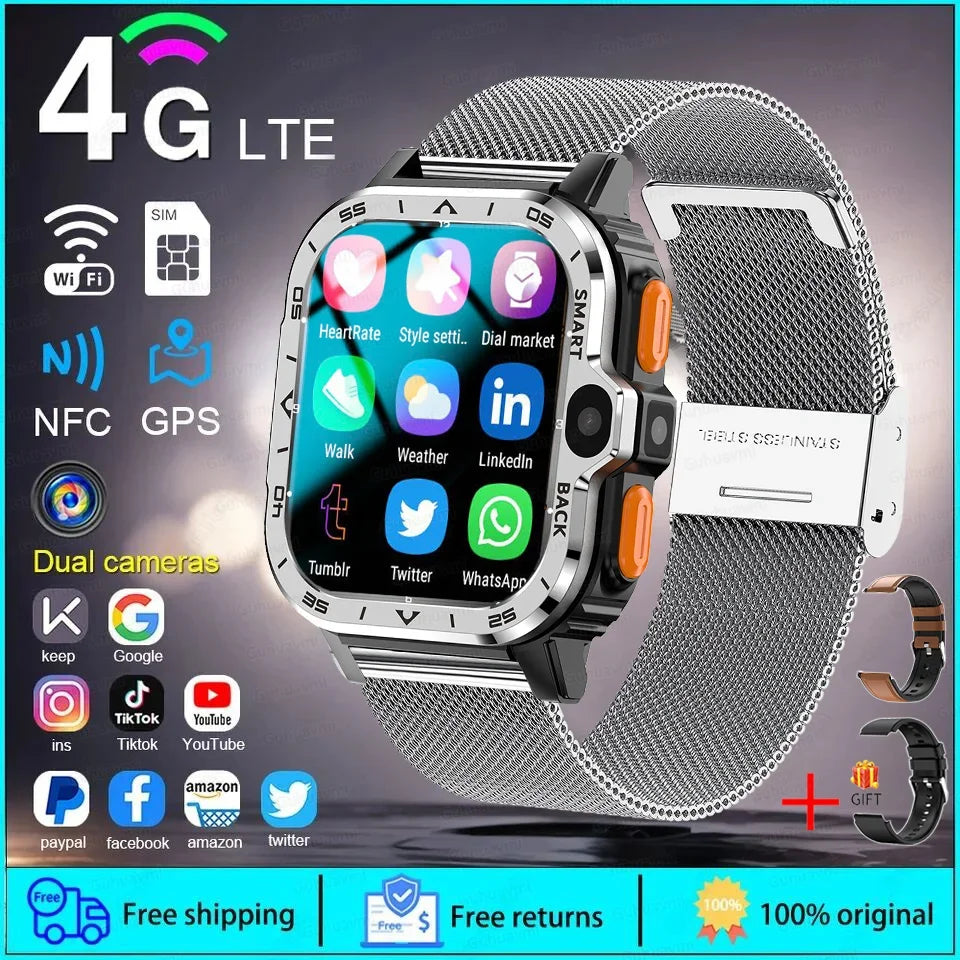 4 Core Cpu 8Gb 16Gb Rom Capacity Sim Card Supported Android Smartwatches For Students Kids