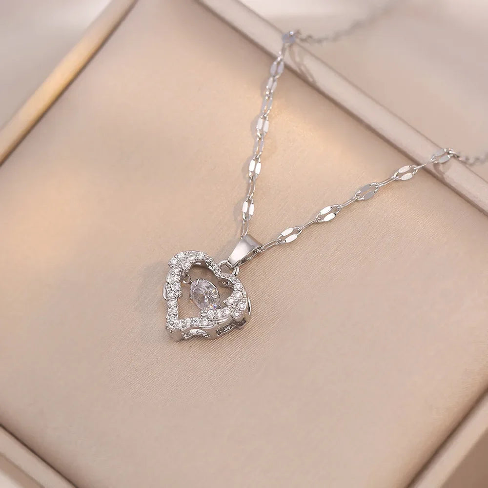 Heart Shaped All Pearl Necklace
