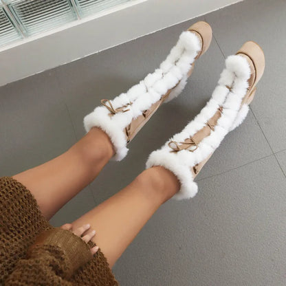 New Winter Style Warm Platform Heel Women Boots