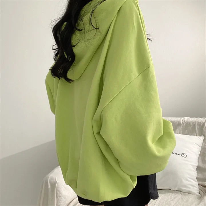 New Womens 9317 Cool Winter Style Loose Hoodies