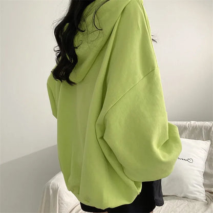 New Womens 9317 Cool Winter Style Loose Hoodies