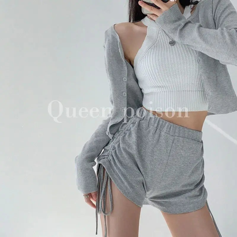 Drawstring Loose Outdoor Sports Shorts For Women