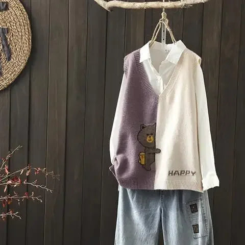 Womens Cross Tied V Neck Oversized Sweaters