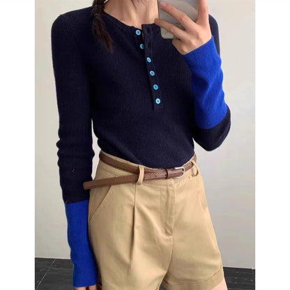 Womens V Neck Knitted Sweater Autumn Winter Slim Fit Soft Pullover Solid Color Basic Knitwear Jumper