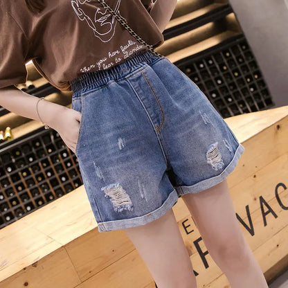 New Low Waisted Ripped Denim Shorts For Women