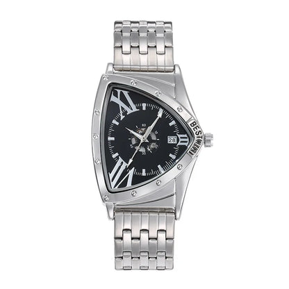 Triangle Frame Silicone Strap Luxury Quartz Men Watches