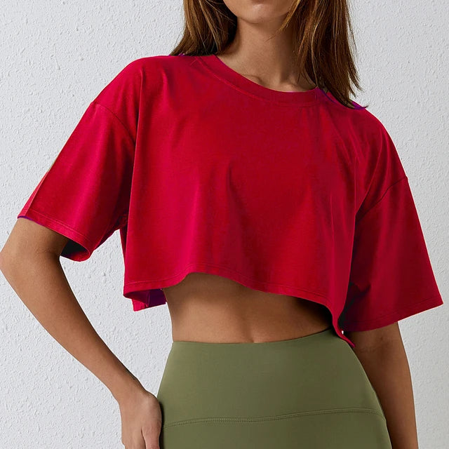 Cotton Loose Style Casual Crop Top