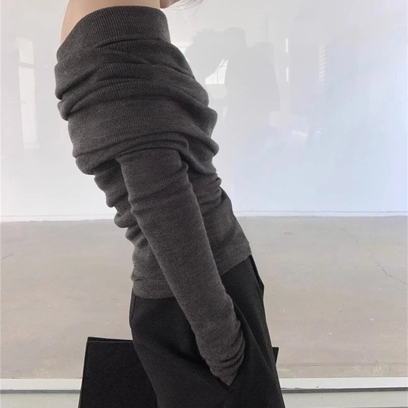 Long Sleeve Off Shoulder Thin Women Sweaters
