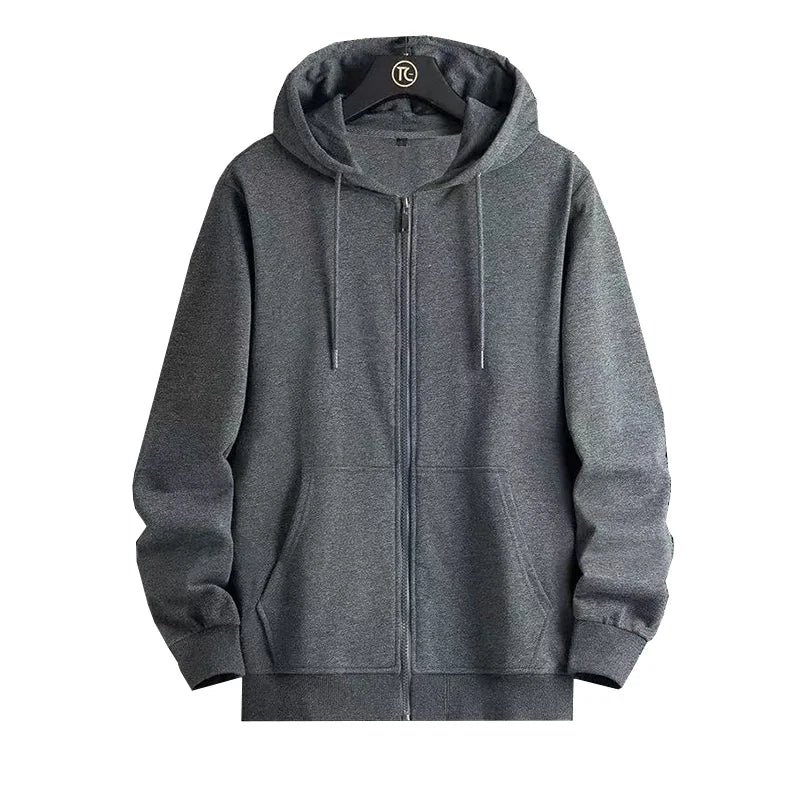 Loose Fit Zipper Closure Comfortable Simple Hoodies
