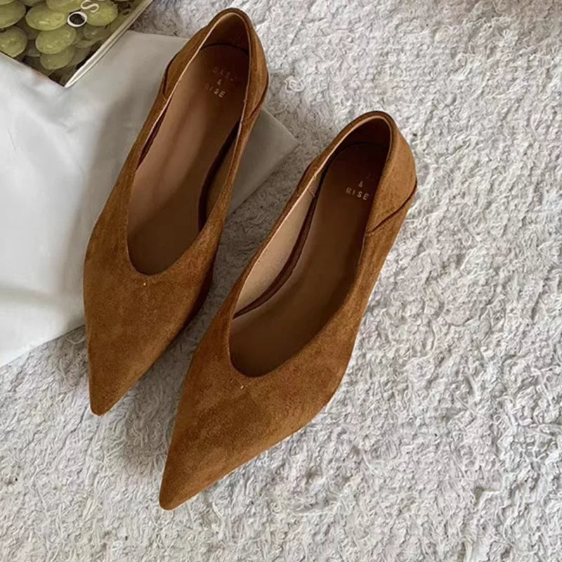 CozyPoint Flats – Chic Pointed Toe Comfort Shoes