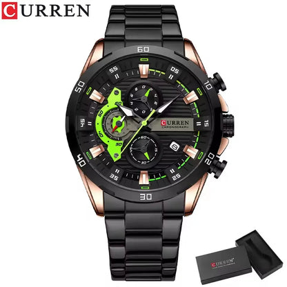 Mens Stainless Steel Creative Waterproof Analog Watches