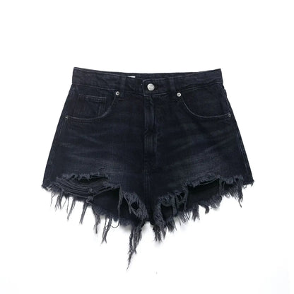 Summer Essentials: Distressed High-Waisted Denim Shorts