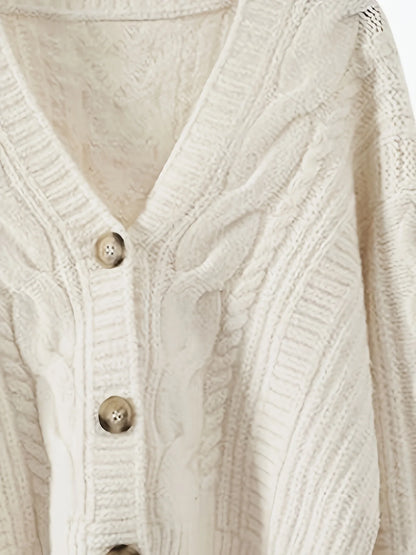 Women Circle Belted V Neck Cardigans