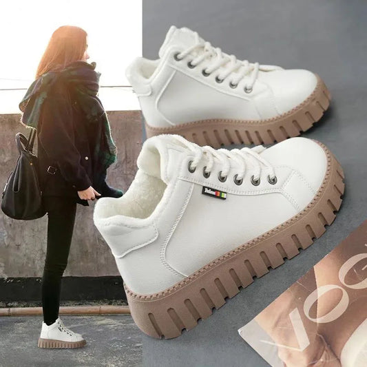 2025 Womens Autumn Winter Boots Flat Soft Soled Short Boots National Style Vintage Warm Cotton Shoes