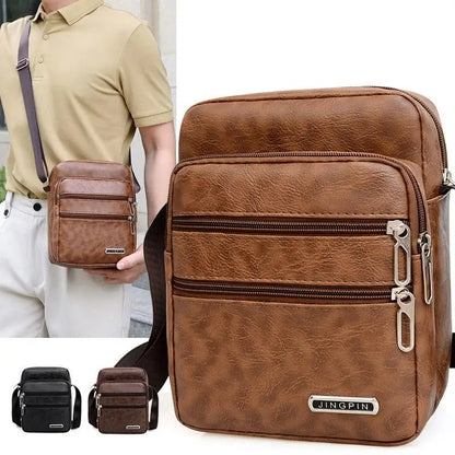 Men Elegant Pu Leather Messenger Bags