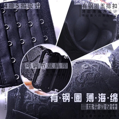 Sexy Lace Push Up Bra Underwire Thin Cup Lingerie For Women Plus Size