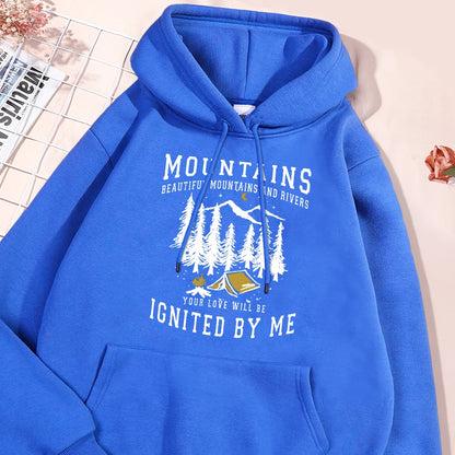 North Carolina Great Smoky Mountains Printed Cotton Hoodies