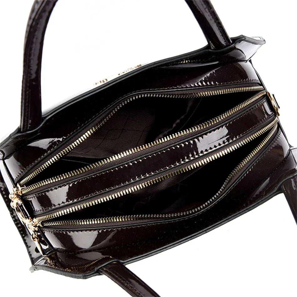 Sophisticated Edge: Crocodile-Pattern Designer Leather Handbag
