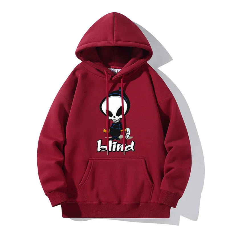 Plus Size Casual Skull Head Printed Crew Neck Sweatshirts