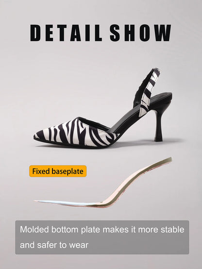 Zebra Skin Printed Casual Summer Shoes For Women